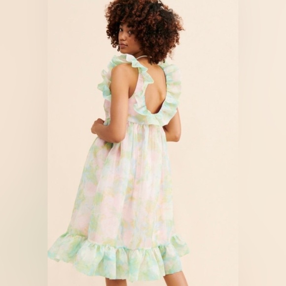 BNWT💚🌸 Selkie X Maison Armory XL Pastel Paints Romance Ruffle Gown 🌸💚 - Picture 3 of 6